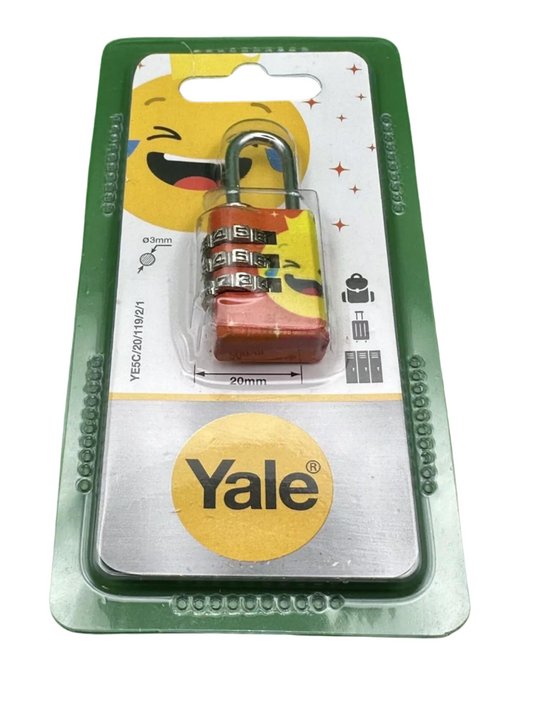 YALE - Emoji Travel Padlock Various Colours